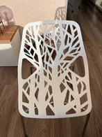 4 Witte Design Eetkamerstoelen, Huis en Inrichting, Stoelen, Ophalen, Kunststof, Gebruikt, Wit