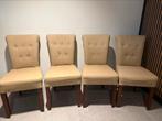4x eetkamer stoel Taupe, Ophalen, Gebruikt, Bruin, Vier