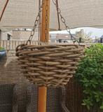 Rieten plantenmandje 30 cm rond, Tuin en Terras, Bloembakken en Plantenbakken, Ophalen of Verzenden, Rond, Minder dan 30 cm