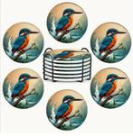 Onderzetters IJsvogel steen plus houder, Huis en Inrichting, Ophalen of Verzenden, Nieuw, Glas of Kopje