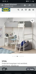 IKEA Bunk bed met desk, Huis en Inrichting, Slaapkamer | Bedden, Ophalen, 90 cm, Eenpersoons, Wit