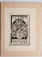 ex libris A. de Kluus, Antiek en Kunst, Ophalen of Verzenden