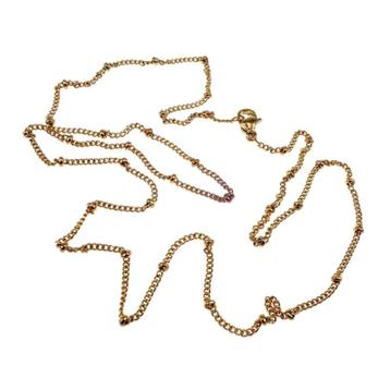 Fijne  Schakelketting Dames Lengte 56cm RVS Goudkleurig beschikbaar voor biedingen