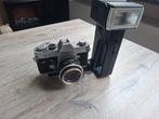 Canon ft foto toestel met bauer E436 ABS flitser, Ophalen of Verzenden, Gebruikt, Spiegelreflex, Canon