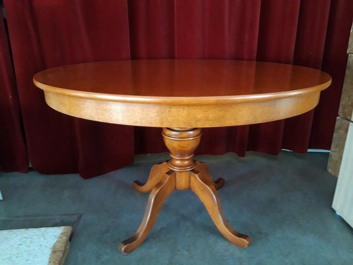 Klassieke ronde tafel + 4 stoelen, Antiek en Kunst, Antiek | Meubels | Tafels, Ophalen