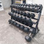 Hexa Dumbells Set 5 kilo tot 50 kilo + Dumbellrek, Ophalen, Nieuw, Dumbbell