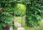 💖️️ METALEN ROZENBOOG MET DEUR 216 CM - PERGOLA POORT ZWART, Met poort, Verzenden, Nieuw, Sierhekwerk