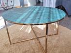 Glaze Groene marmeren look salontafel, Huis en Inrichting, Tafels | Salontafels, Ophalen, 50 tot 100 cm, Rond, 50 tot 100 cm