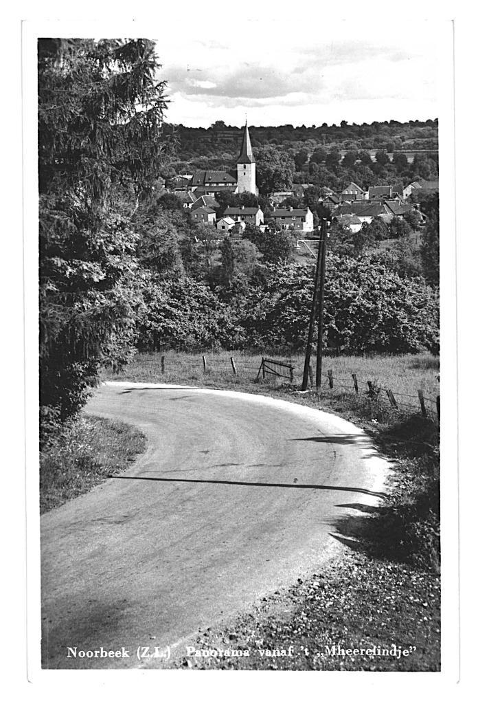990466 Noorbeek Limburg 1958 Gelopen met postzegel, Verzamelen, Ansichtkaarten | Nederland, Gelopen, Limburg, 1940 tot 1960, Ophalen of Verzenden