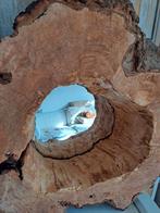 Unieke houten spiegel, Gebruikt, Ophalen of Verzenden, Minder dan 100 cm, Overige vormen