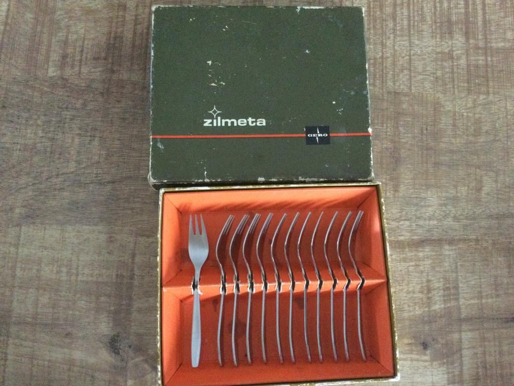 12 Gebaksvorkjes, Gero, Zilmeta, Antiek en Kunst, Antiek | Bestek, Ophalen of Verzenden