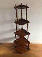Houten vintage hoek kastje etagere, Antiek en Kunst, Curiosa en Brocante, Ophalen