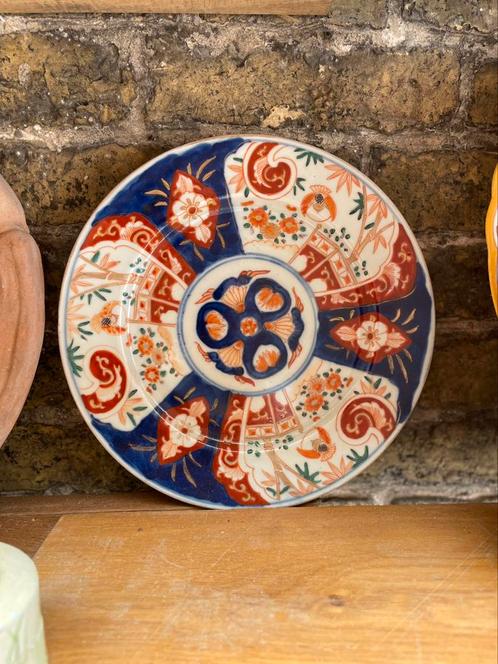 Japans Imari porseleinen sierbord – decor in blauw en rood, Antiek en Kunst, Antiek | Wandborden en Tegels, Ophalen of Verzenden