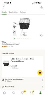 Trixie fietsmand klein hondje of pup, Ophalen of Verzenden, Zo goed als nieuw