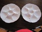 Twee Porcelaine de Baudour oesterborden - wit, Verzenden, Zo goed als nieuw, Bord(en), Overige stijlen