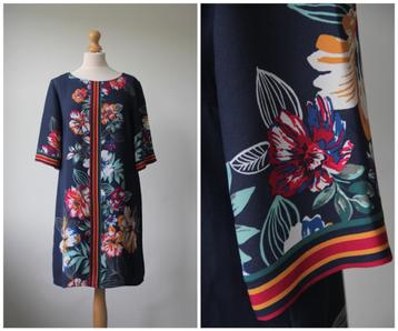 Ana Alcazar - prachtige bloemen jurk / blauw / maat 40 beschikbaar voor biedingen