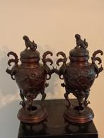 Set bronzen wierookbrander Chinees Aziatisch Japanse, Antiek en Kunst, Antiek | Koper en Brons, Ophalen, Brons