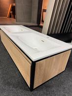 Badmeubel 120cm met zwart frame massief eiken NEW van €1695, Ophalen, 100 tot 150 cm, Nieuw, Minder dan 100 cm