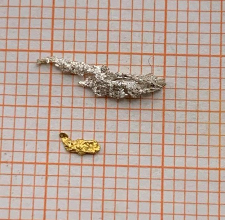 Goud Nugget & Zilver Kristal - Australië & Alaska, Antiek en Kunst, Antiek | Goud en Zilver, Goud, Ophalen of Verzenden