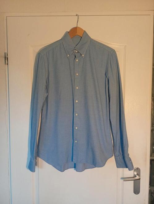 Pauw | Emanuele Maffeis overhemd, Kleding | Heren, Overhemden, Zo goed als nieuw, Halswijdte 39/40 (M), Blauw, Ophalen of Verzenden