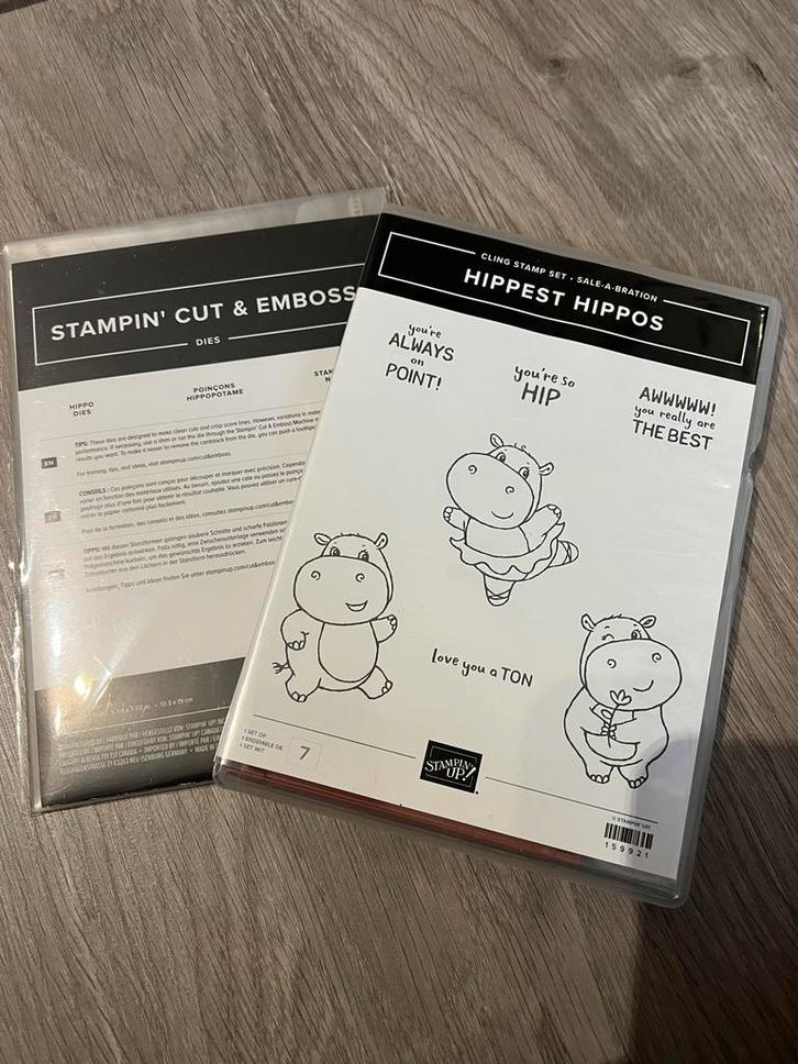 Stampin' Up! Hippest Hippos Stempels & Snijmallen, Hobby en Vrije tijd, Stempelen, Nieuw, Ophalen of Verzenden