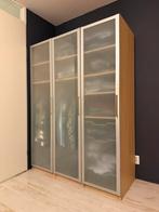 Kledingkast Pax met glazen deuren, Ophalen, Met plank(en), 100 tot 150 cm, Zo goed als nieuw