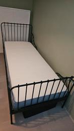 Frame bed incl lattebodem, Ophalen, 90 cm, Eenpersoons, Zwart