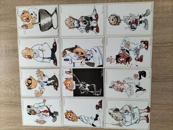 23 oude ansichtkaarten, karikaturen medische beroepen  beschikbaar voor biedingen