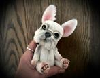 Franse Bulldog hond teddybeer beer handgemaakt beweegbaar, Verzenden, Nieuw, Stoffen beer, Overige merken