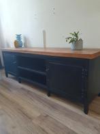 !in prijs verlaagd!TV meubel, zwart staal, Mango houten blad, Huis en Inrichting, Kasten | Dressoirs, Ophalen of Verzenden, Zo goed als nieuw