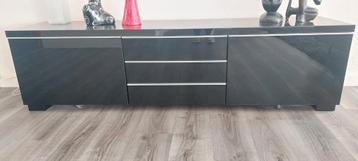 IKEA Besta Burs TV Dressoir Hoogglans Zwart  beschikbaar voor biedingen