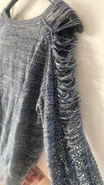 Apart truitje van IRO, mouwen met open stiksels. Maat M/L, Maat 38/40 (M), Blauw, Ophalen of Verzenden, Lange mouw