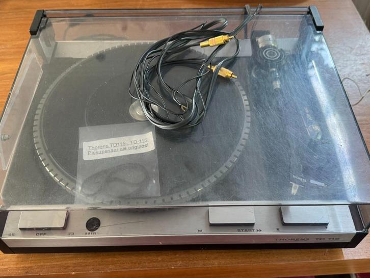 Thorens TD 115, Audio, Tv en Foto, Platenspelers, Gebruikt, Platenspeler, Thorens, Pitch-regelaar, Automatisch, Ophalen of Verzenden
