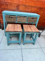 Sidetable& Krukjes mooie combi advertenties!!, Huis en Inrichting, Tafels | Sidetables, 100 tot 150 cm, Ophalen of Verzenden, Zo goed als nieuw