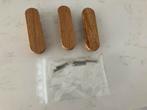 Houten handgrepen kastdeuren, 3 stuks, Arriero Eiken, 64 mm, Ophalen of Verzenden, Zo goed als nieuw