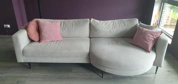 Licht beige hoekbank