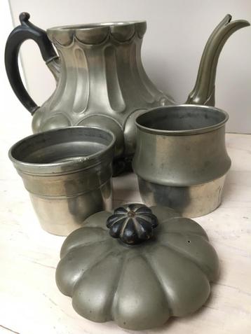 Bijzondere Shaw & Fisher koffiepot, tin, 2 filters beschikbaar voor biedingen
