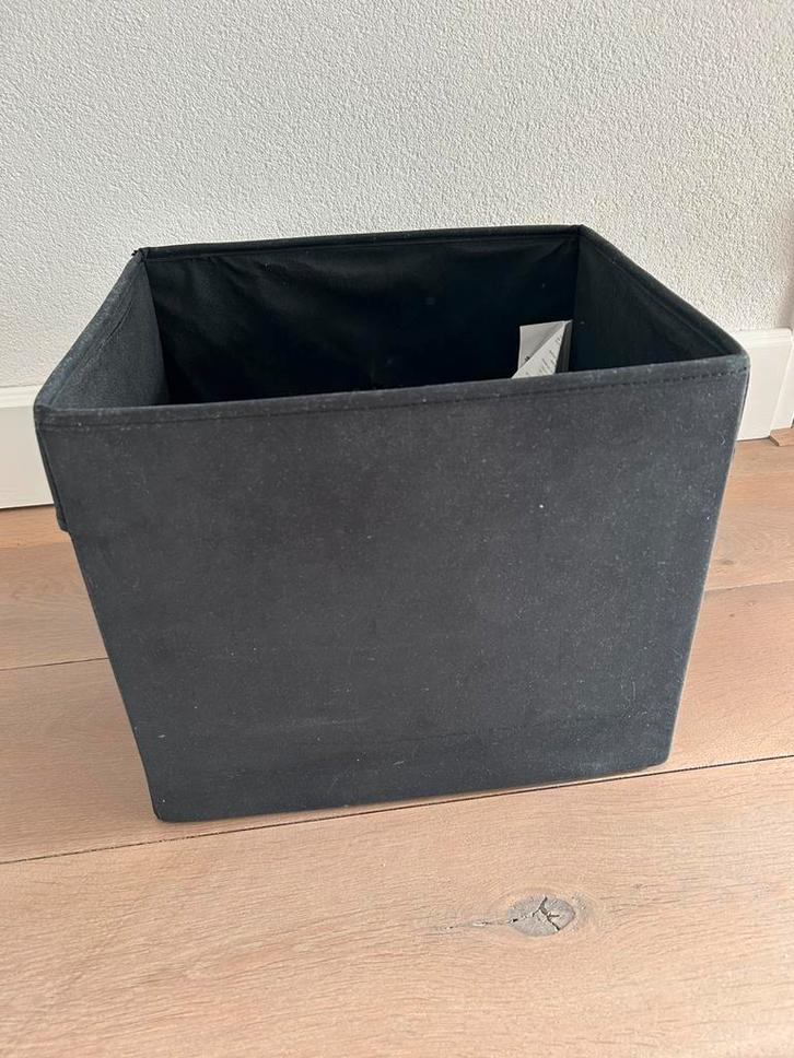 Ikea Dröna opbergbak zwart (2x), Huis en Inrichting, Woonaccessoires | Schalen en Manden, Gebruikt, Mand, Rechthoekig, Overige materialen
