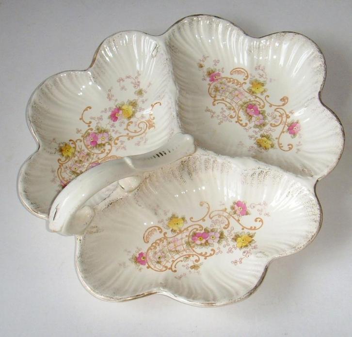 Brocante porseleinen soezenschaal Limoges, A Lanternier 1900, Antiek en Kunst, Antiek | Porselein, Ophalen of Verzenden