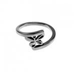 Ring Dames Vlinder Ring Gepolijst RVS Asymmetrische Ring, Sieraden, Tassen en Uiterlijk, Ringen, Birgitta-Gracht 33, 6465 EL Kerkrade, Nederland