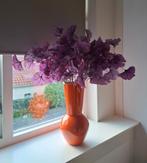 Oranje vaas met kunsttakken, Huis en Inrichting, Ophalen, Oranje, Glas, Minder dan 50 cm