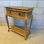 Sidetable - massief teak - 70 x 35 cm - 2 lades - TTM Wonen, TTM Wonen, Meubels – (Perzische) Tapijten en Woonaccessoires, 50 tot 100 cm