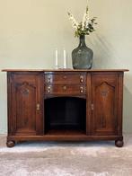 Vintage dressoir commode brocante kast halkast buffetkast, Ophalen, 100 tot 150 cm, Eikenhout, Zo goed als nieuw