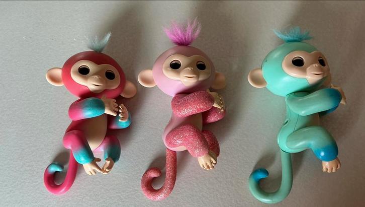 WohWee  3. Vingerlings Aapjes., Verzamelen, Poppetjes en Figuurtjes, Gebruikt, Verzenden