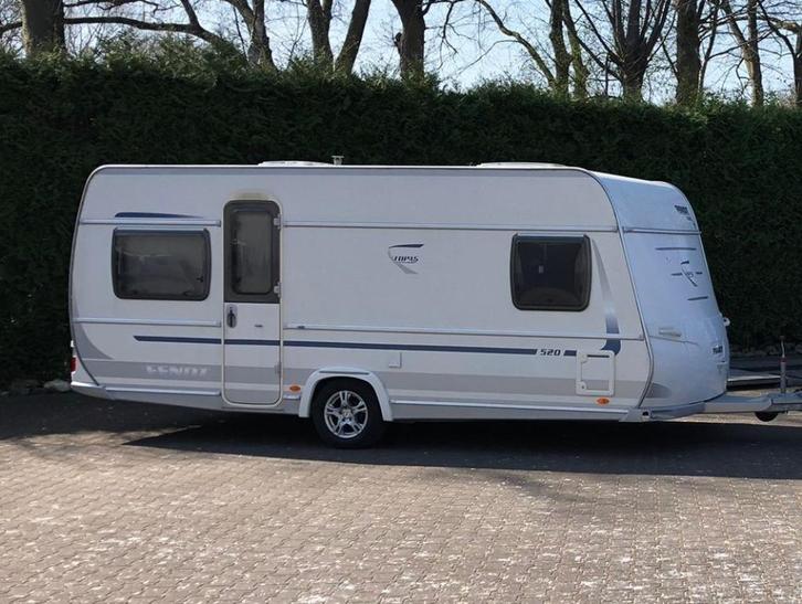 Prachtige Fendt Topas 520 TFB, Caravans en Kamperen, Caravans, Particulier, tot en met 4, 1250 - 1500 kg, Rondzit, Fendt, Frans bed