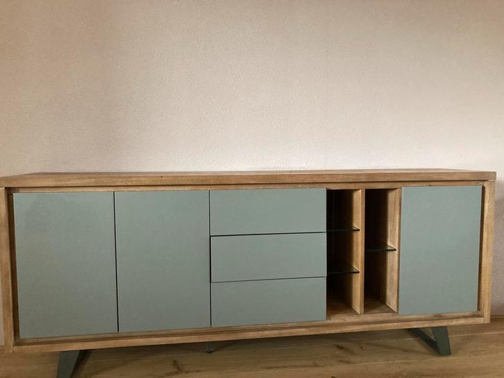 Henders&Hazel Dressoir vitage grey, front licht grijs, Huis en Inrichting, Kasten | Dressoirs, Zo goed als nieuw, 200 cm of meer
