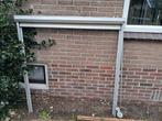 Zonnescherm wit, Tuin en Terras, Zonneschermen, Ophalen, Gebruikt, Minder dan 250 cm, Minder dan 150 cm