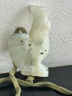 Chinees Jade half edelsteen amulet Kip / Haan, Ophalen of Verzenden, Gebruikt