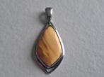 Barnsteen amber zilveren hanger Baltische staten, Sieraden, Tassen en Uiterlijk, Antieke sieraden, Ophalen of Verzenden, Zilver