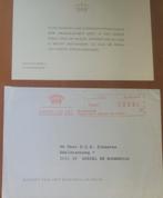 DIENST KONINKLIJK HUIS 2001 PRINS CLAUS BRIEF POSTSTUK, Postzegels en Munten, Envelop, Ophalen of Verzenden